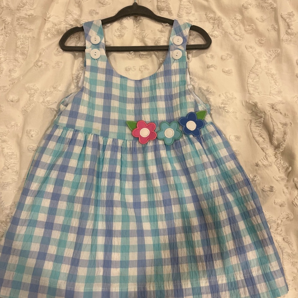 Florence Eiseman Blue and White Plaid Easter Dress